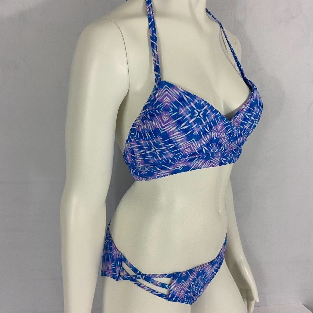 Sundazed 2-Piece Bikini Indigo & Blue Sz 32D Halter Top - Sz L 30 in. Bottom NWT - Picture 4 of 12